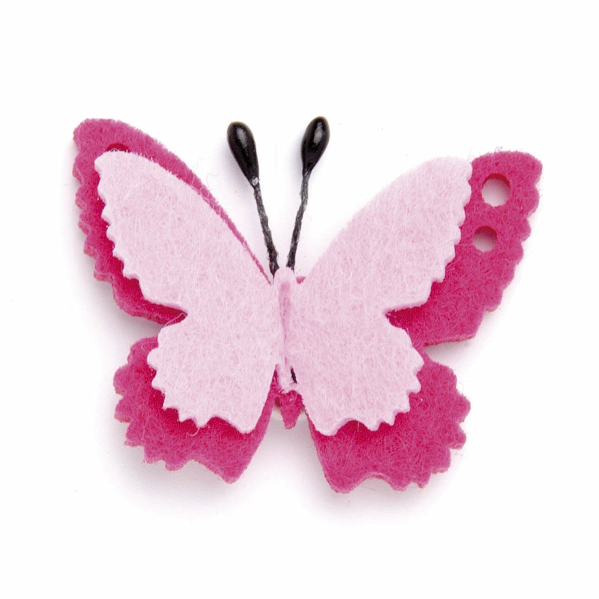 Felt butterfly 4x3x0,4 self-ad. 6 pcs